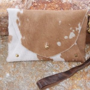 Moo-Young Calf Hair on Hide Leather Wristlet